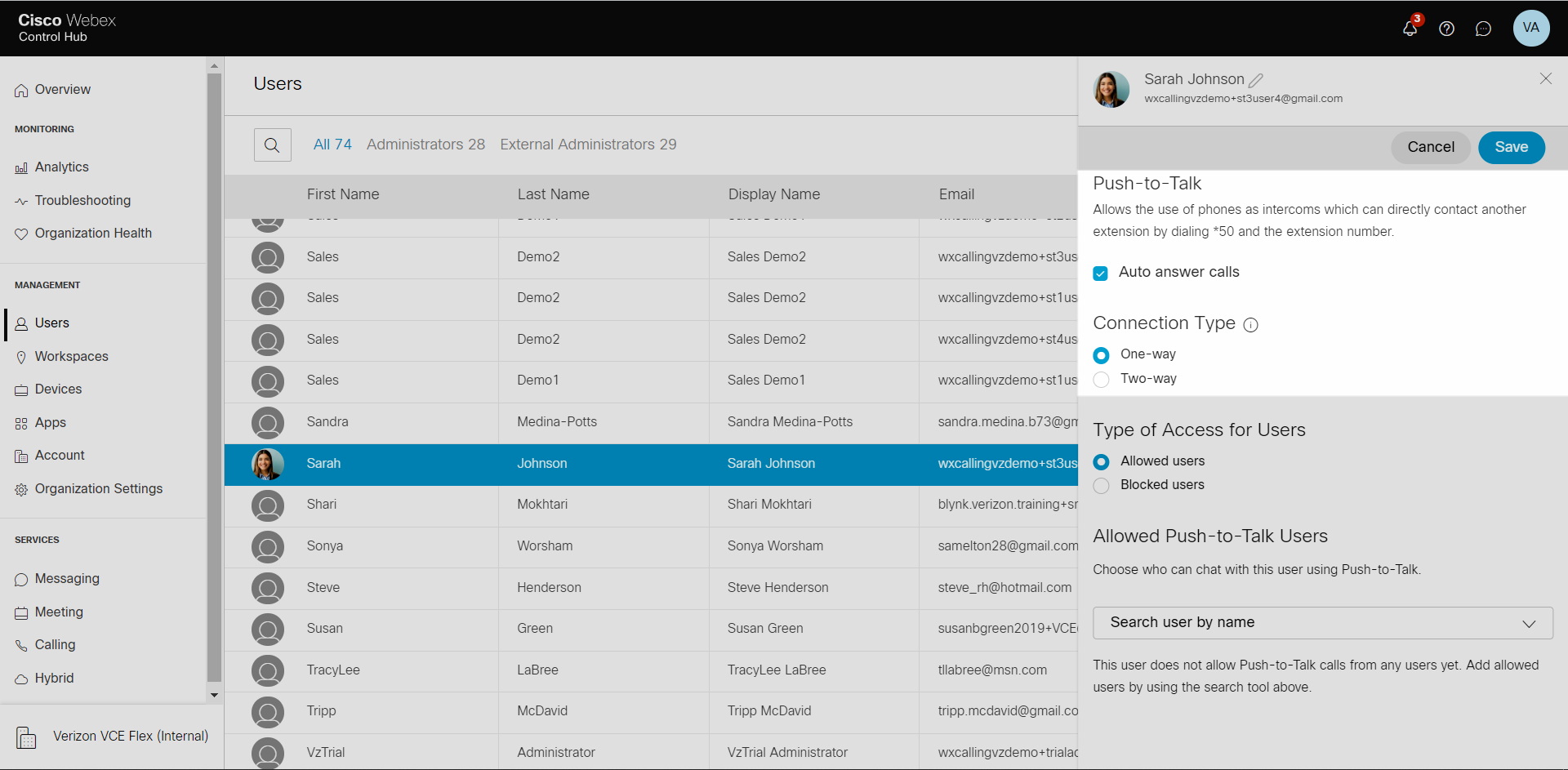 Administrator Push to Talk Verizon
